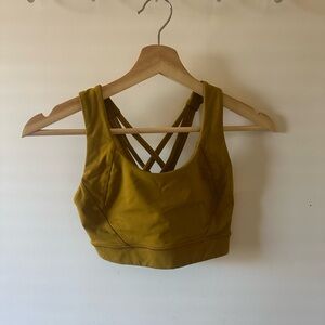 lululemon athletica Sports Bra in Mustard Yellow